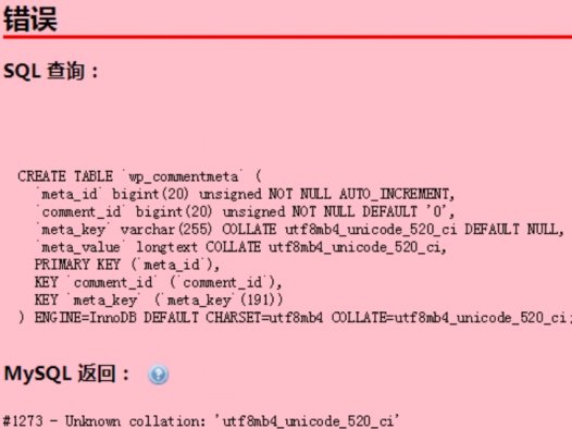 解决wordpress导入数据库报错